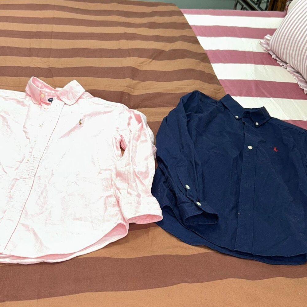 Ralph Lauren boys button down dress shirt lot sz 10/12